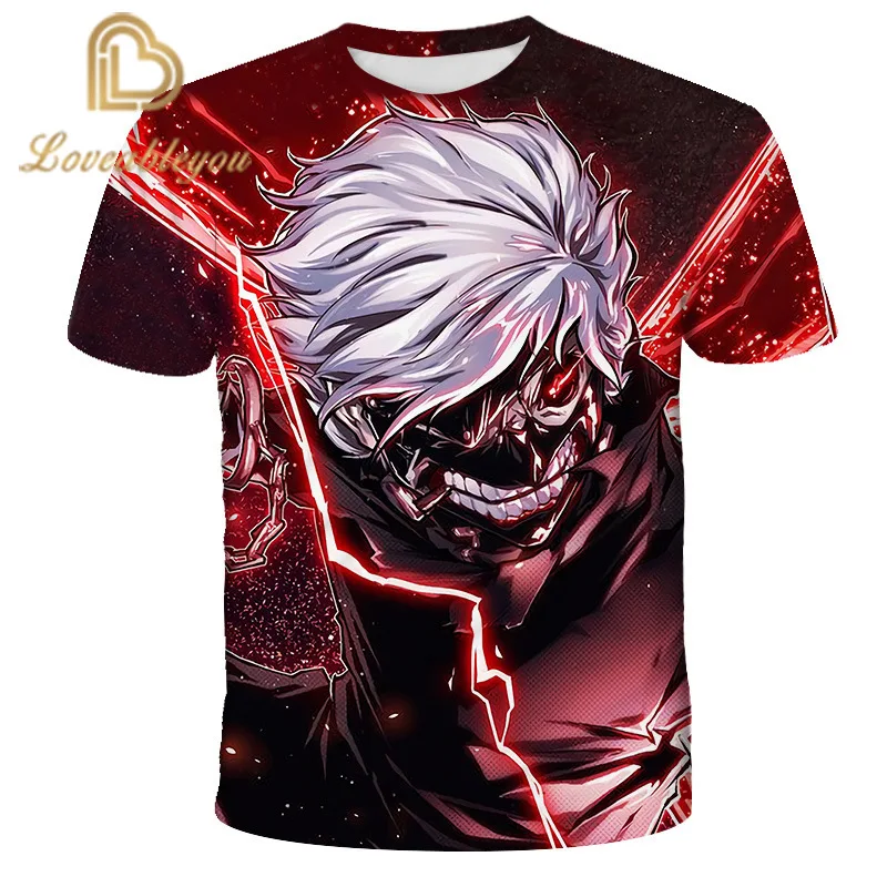 

Tragic Tokyo Ghoul 3D T-shirt Men Blood Printed Tshirts Casual Ken Kaneki Tee Shirts Anime Sweatshirt Clothes Streetwear Tops