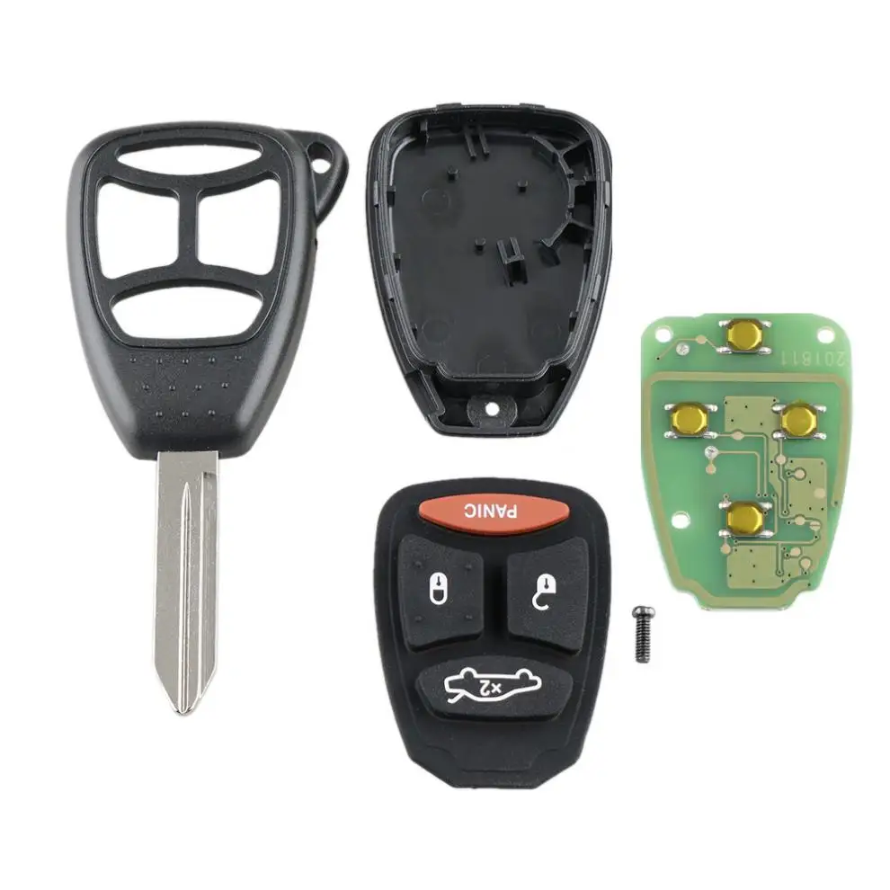 315 МГц 3+ 1 кнопки авто ключ дистанционного Uncut зажигания транспондер Keyless Fob Combo KOBDT04A подходит для Dodge