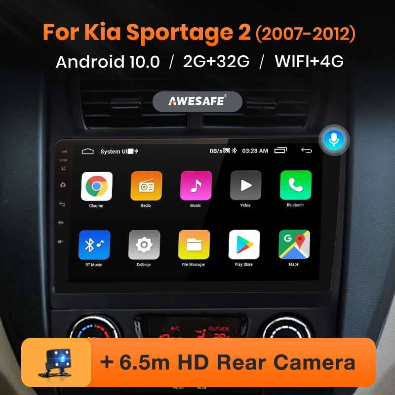 Автомагнитола AWESAFE для Kia мультимедийный видеоплеер на Android 10 2 Гб ОЗУ 32 ПЗУ с GPS
