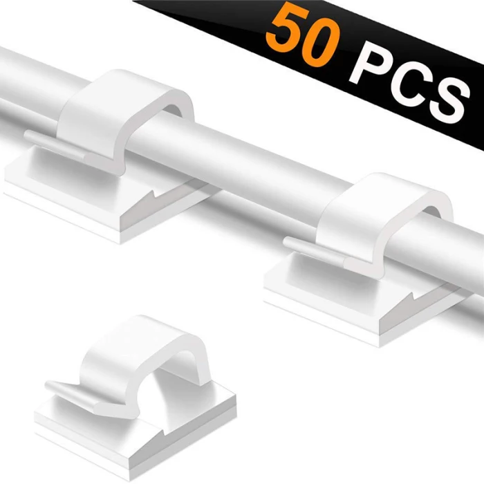 50 шт. кабельные зажимы клей Кабельный органайзер держатель шнура провода организации для автомобиля офиса дома P666
