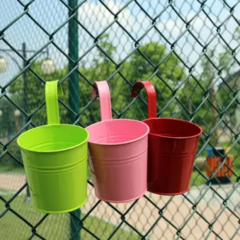 

Removable Hook Flower Pot Hook Small Bucket Metal Tin Bucket Succulent Flower Pot Metal Buckets 2020