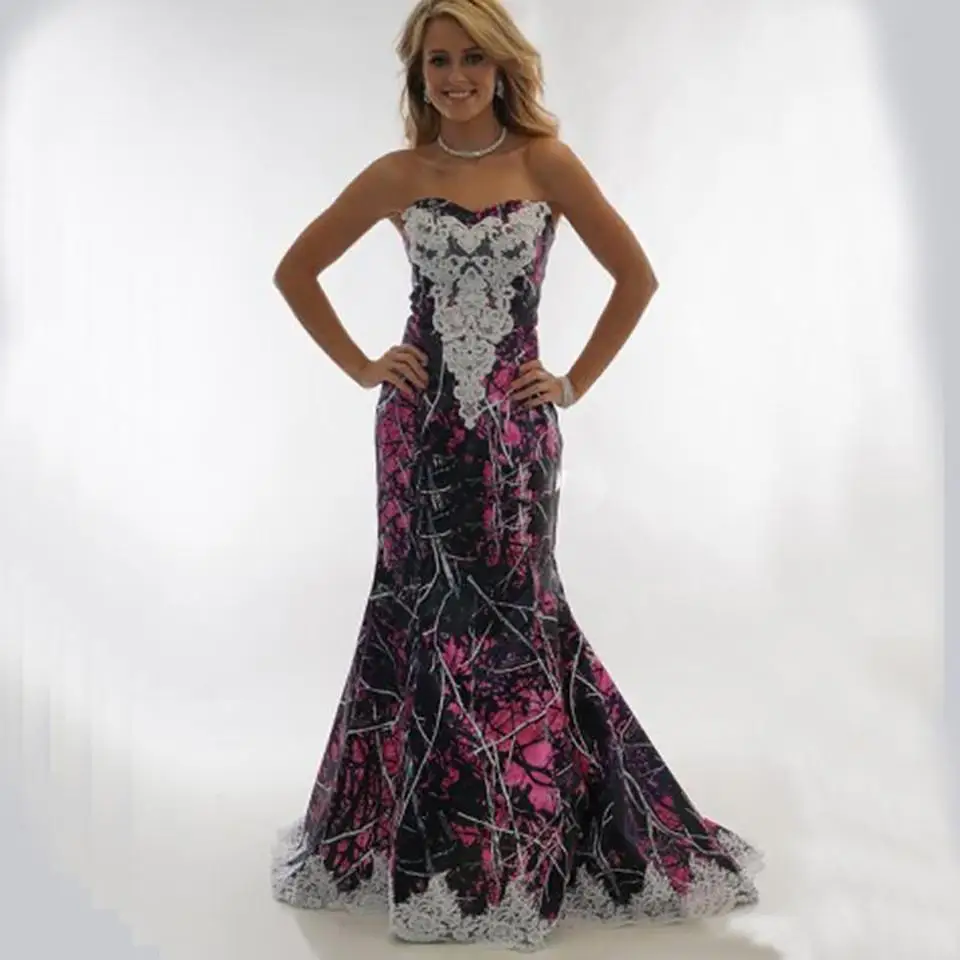 Новинка милые Свадебные платья с кружевной аппликацией камуфляжные приталенные