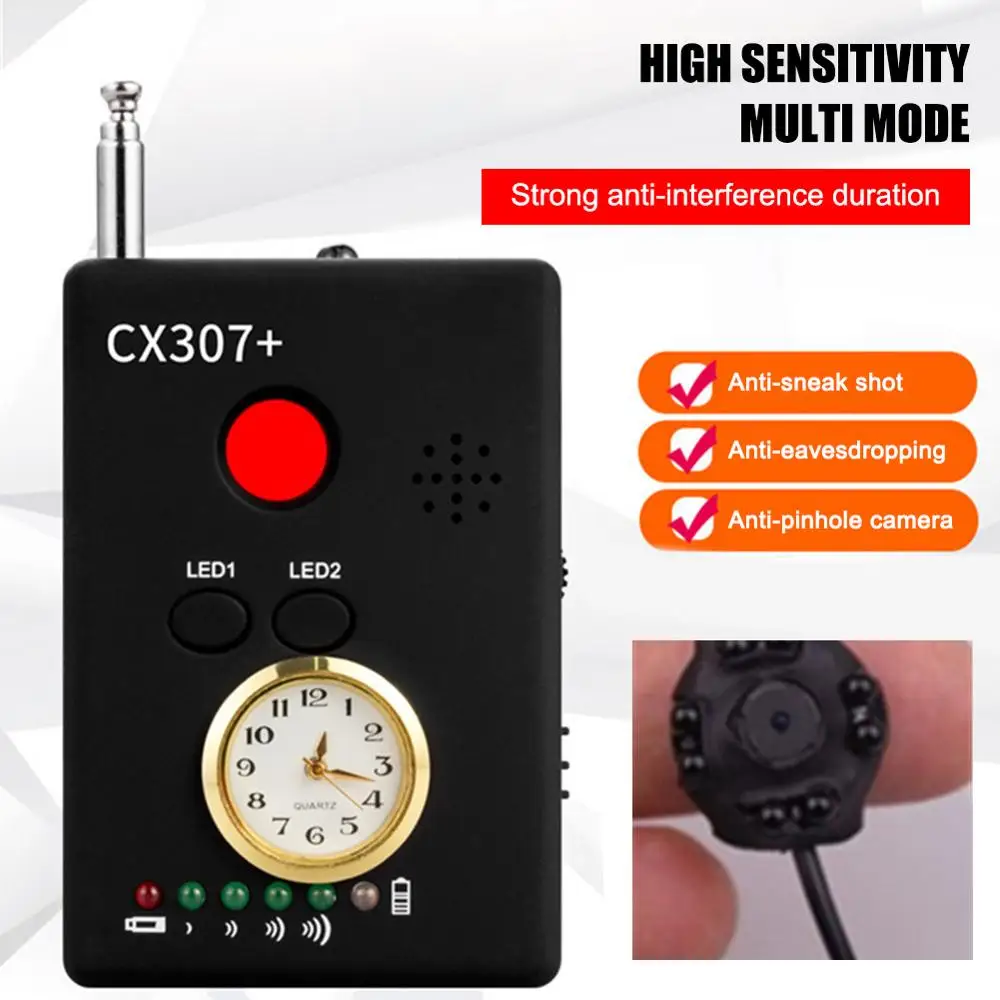 Spy Camera Finder Anti Spy Full Range RF Mini Camera Hidden Camera Sound Signal GSM GPS Tracker Spy Devices Detector