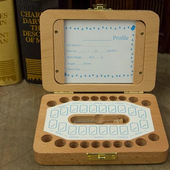 

Storage Lanugo Case Durable Kids Save Organizer Tooth Collect Gifts Portable Baby Teeth Box Wooden Umbilical For Boys Girls