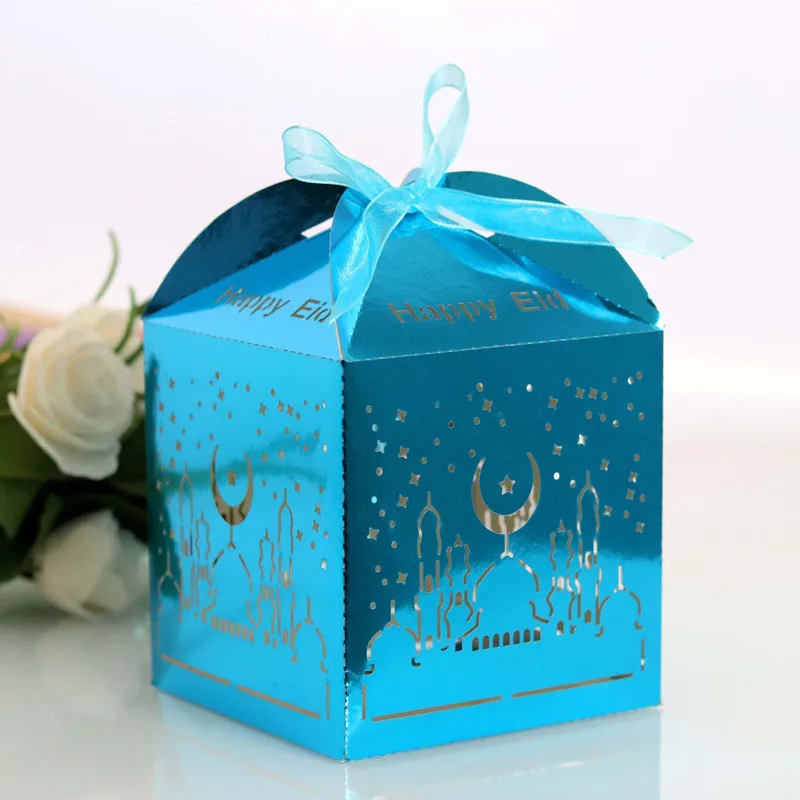 50 шт Рамадан фестиваль на Ближнем Востоке полый коробка для конфет ИД Мубарак
