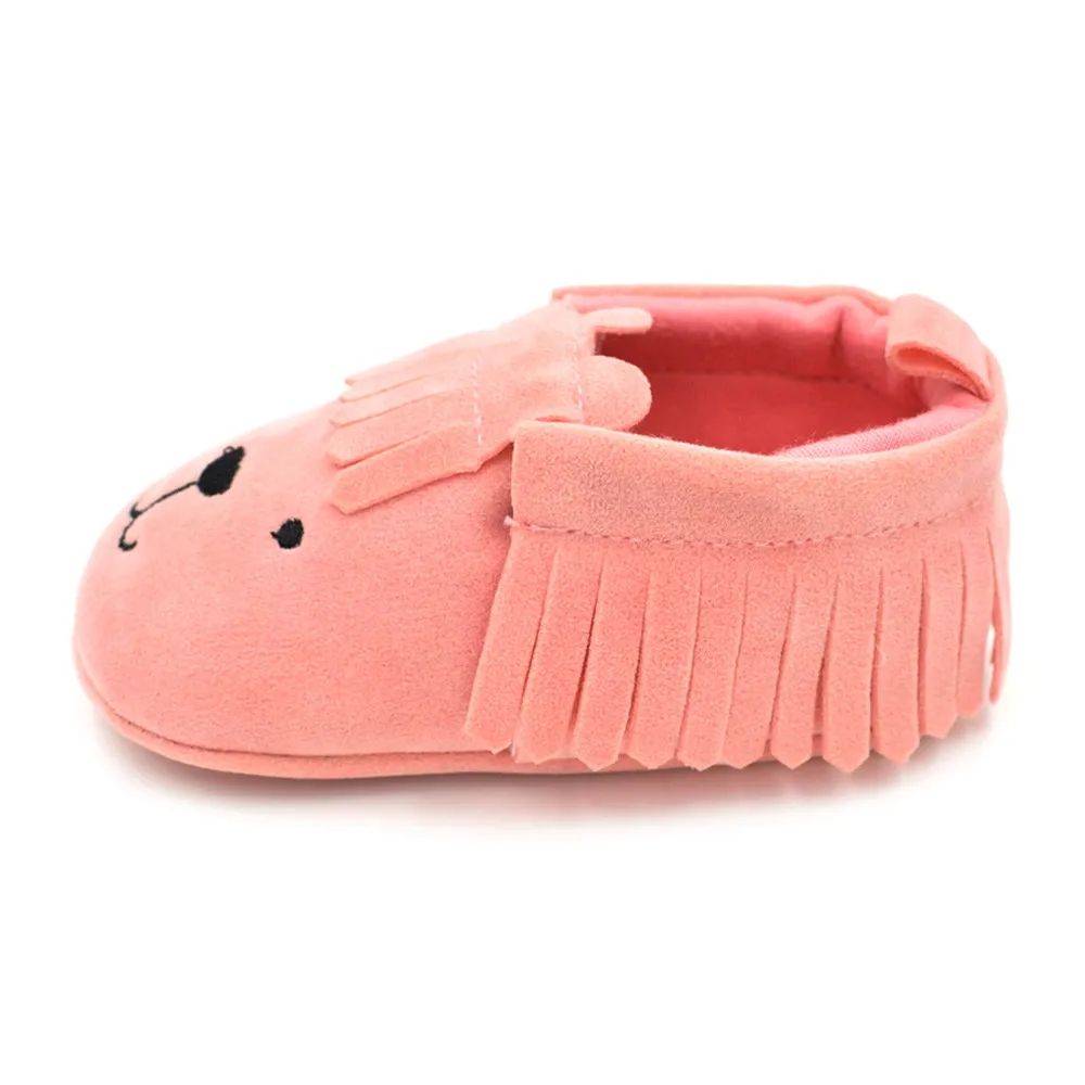 Newborn Baby Toddler Infants Girls Boys Shoe Cute Bear Tassle Soft Anti-slip Shoes Baby Fashion First Walkers Shoes Hot Sale