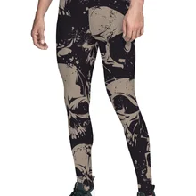 Rock Skleton брюки мужские скрытый карман животик контроль День благодарения полная длина девять брюки размера плюс быстросохнущие металлические футбол