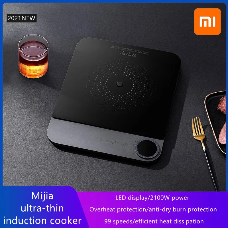 Новинка 2021 ультратонкая индукционная плита Xiaomi Mijia 2100 Вт для умного дома