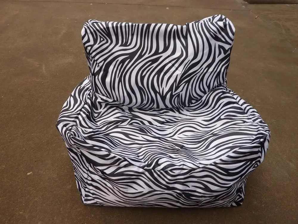Большое кресло для сумки joe bean, оригинальная подушка для дивана beanbag с подлокотником. Водонепроницаемый и грязепроницаемый - Цвет: zebra