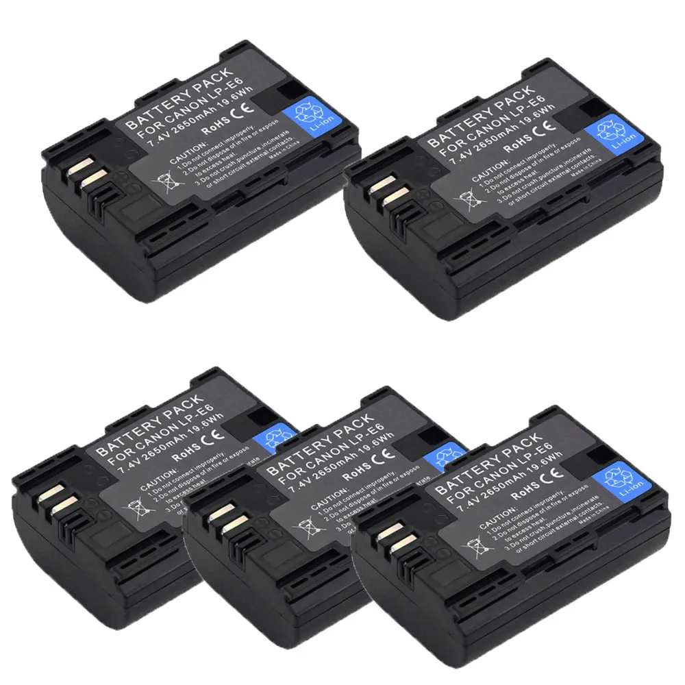 5x Japan Sanyo Cell LP E6 LPE6 E6N Аккумулятор для камеры Canon DSLR EOS 5D Mark II III 60D 60Da 7D 70D 6D|Цифровые