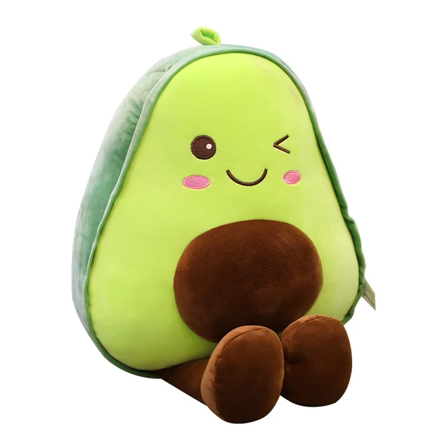 Comfortable Avocado Soft Pillow Plush Toy Kawaii Cartoon Fruits Appease Girls Baby Doll Toys 6