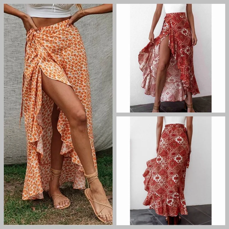 

Hot Selling WOMEN'S Dress Europe And America Sexy Skirt Bandage Cloth Solid Printed Skirt Ba0728