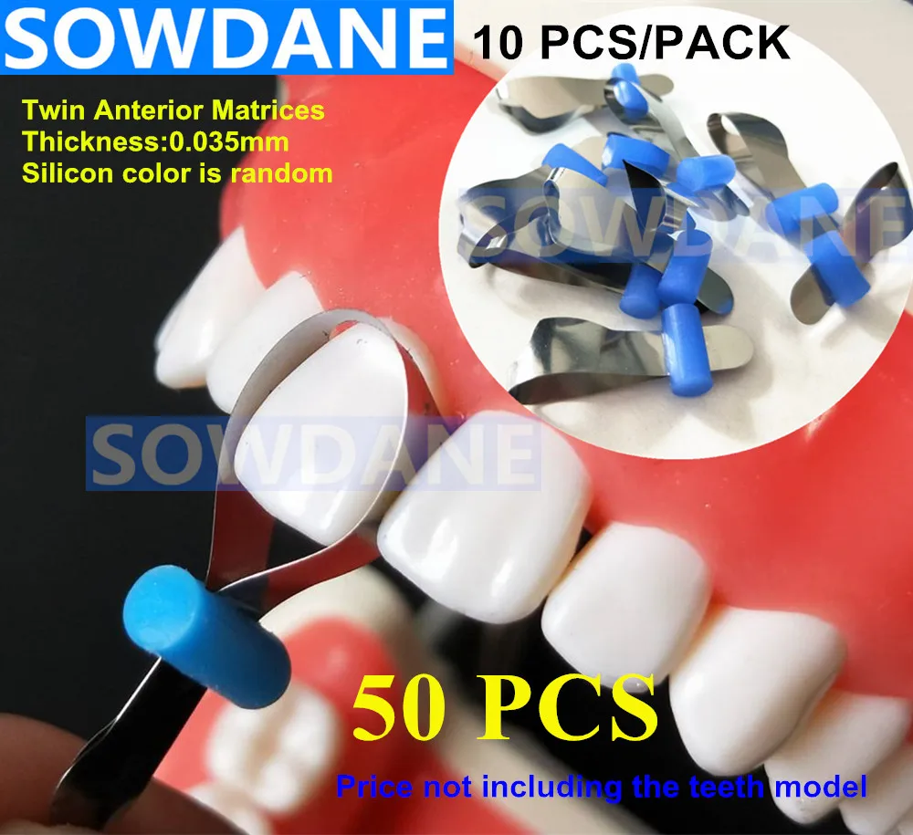 50pcs Dental Orthodontic Sectional Contoured Metal Matrice Dental Twin