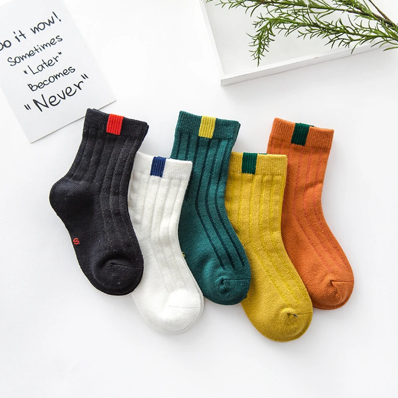 5 пар детских носков носки для мальчиков новые стильные носки милые носки для девочек детские носки для маленьких мальчиков Дышащие носки