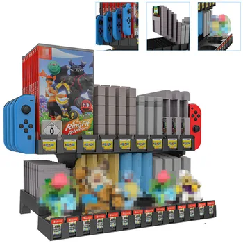 

Big Capacity Desk Switch Storage Holder CD Card Box Storage Bracket JoyCon Gamepad Stand For Nintendo Switch Accessories