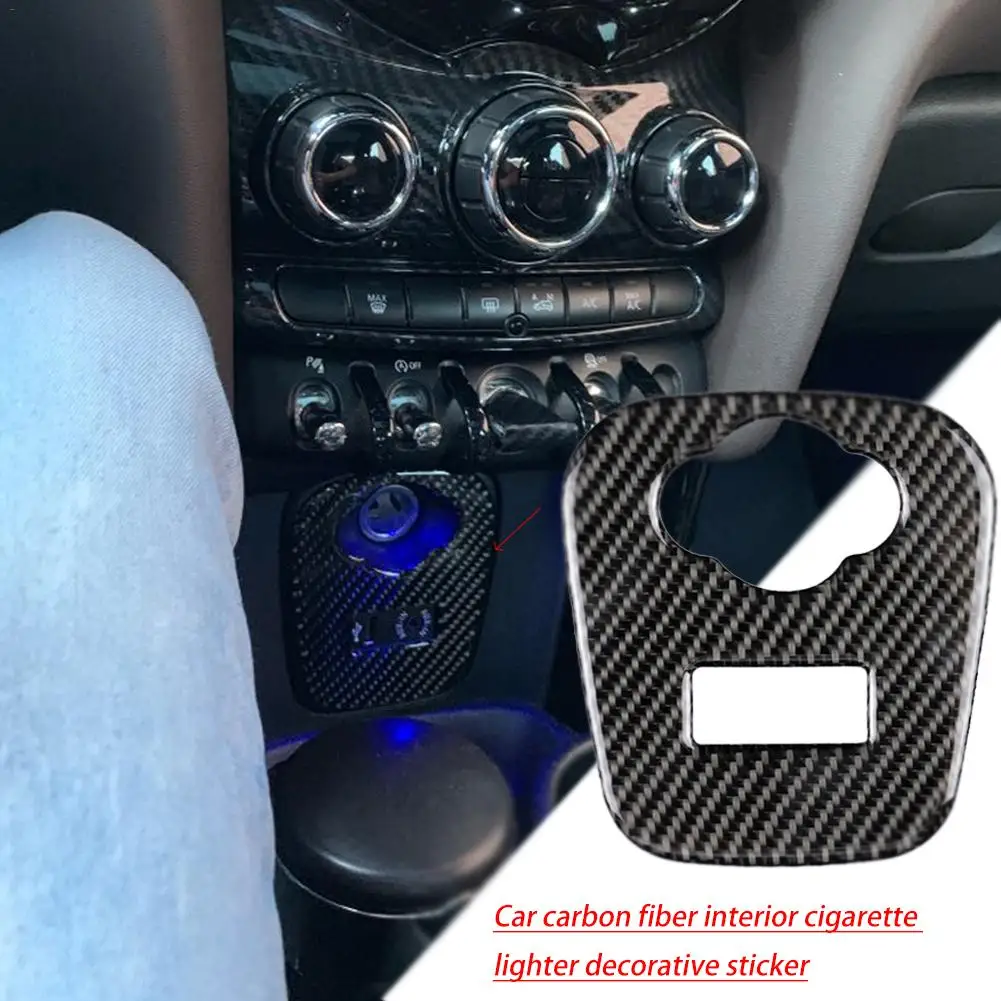 Карбоновое волокно автомобильного интерьера прикуриватель для Mini Cooper JCW F55 F56 Автомобильный интерьер Cooper USB AUX панель консоль крышка наклейка