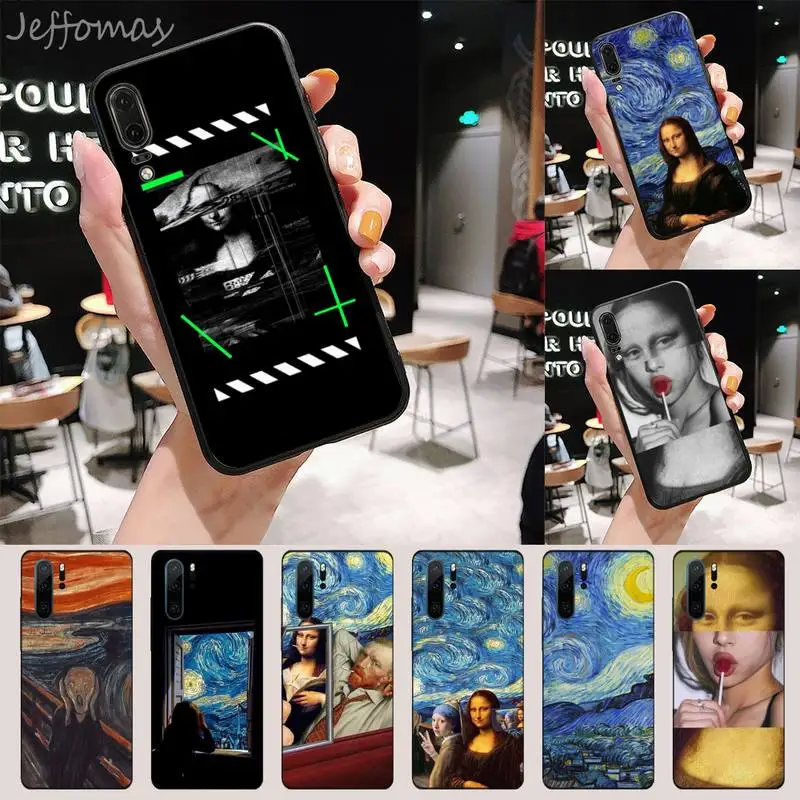 

Van Gogh Mona Lisa art Phone Case For Huawei NOVA 2 2i 2s 3i 4 4e 5 plus P10 lite 20 P20 pro honor10