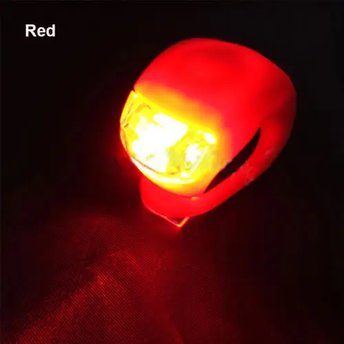 Red Прочный задний фонарь передний свет силикагель 7 цветов габаритные огни для велосипеда портативный USB Перезаряжаемый светодиодный водонепроницаемый открытый - Цвет: Red