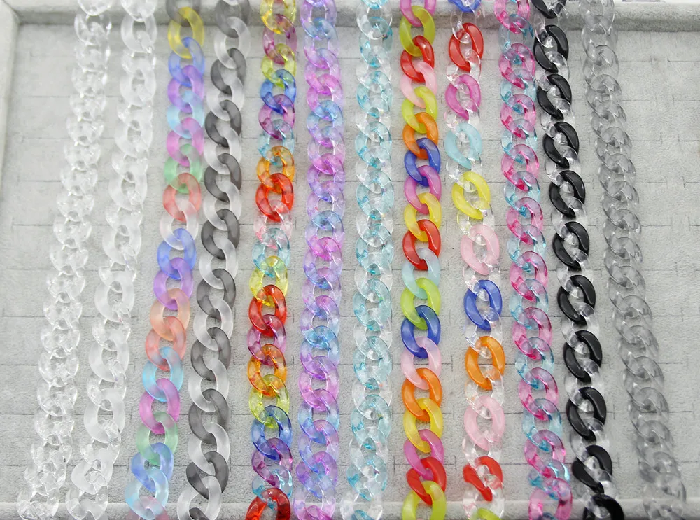 FishSheep New Acrylic Black Chain Lock Pendant Necklace For Men Women Hip Hop Long Chain Buckle Necklace 2021 Fashion Jewelry - Image 6