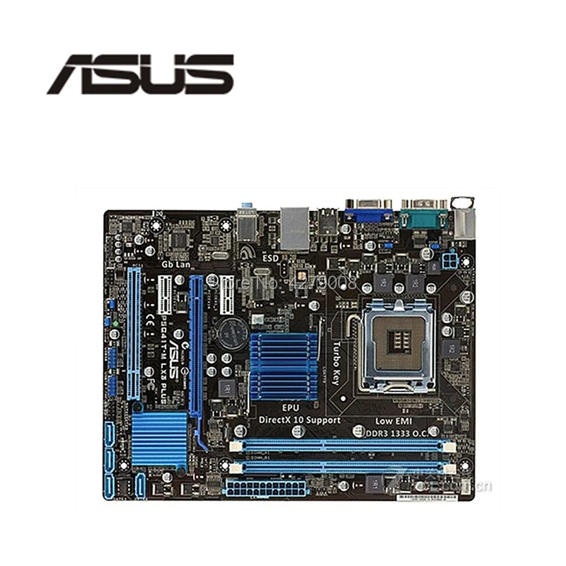 Материнская плата LGA775 для ASUS P5G41T-M LX3 Plus оригинал б/у настольного ПК G41 775 DDR3 USB2.0 SATA2 |