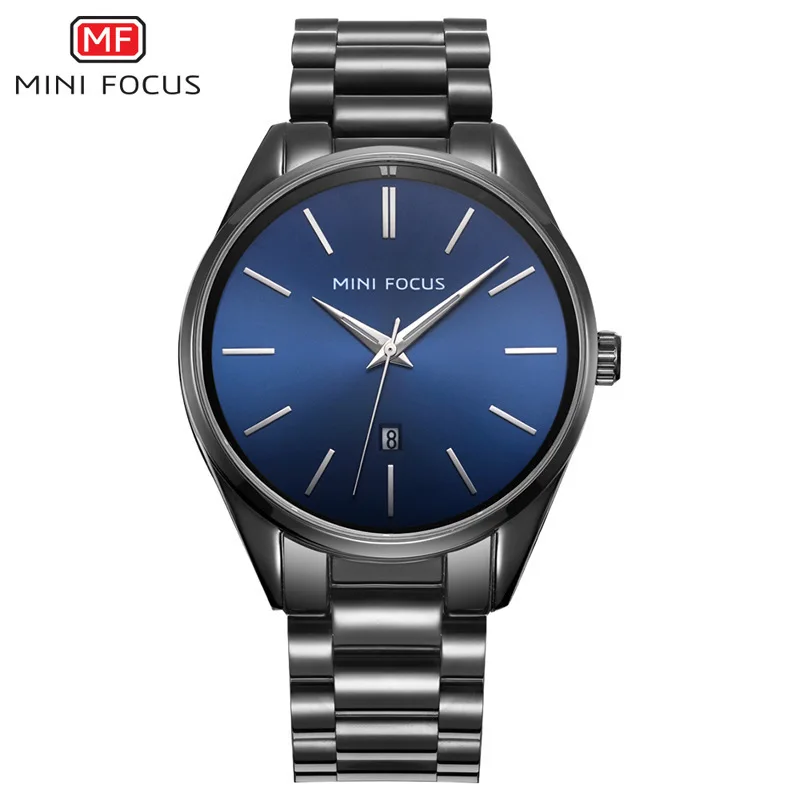 

Minifocus Fox Mf0050g Steel Belt Business Casual Date Water-Resistant Watch MEN'S Quartz Watch