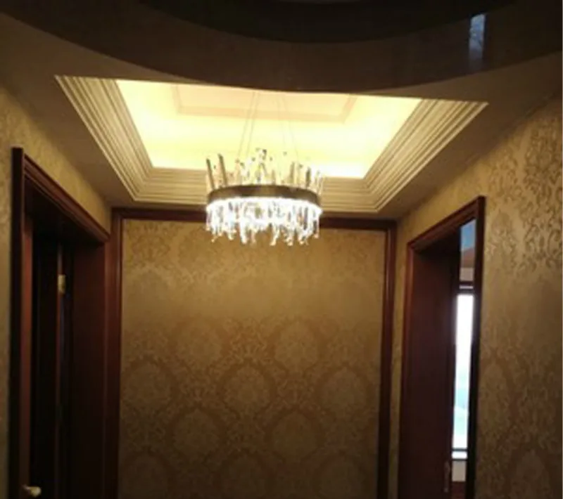 round design crystal chandelier modern lighting luxury dinning room living room lights chrome LED lamp