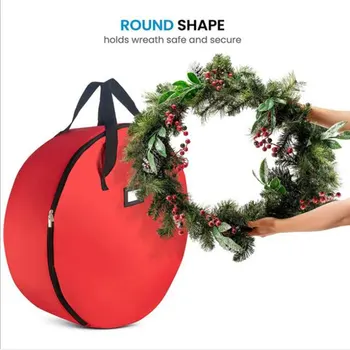 

Christmas Wreath Storage Bag Water Resistant With Handles For Christmas Wreaths