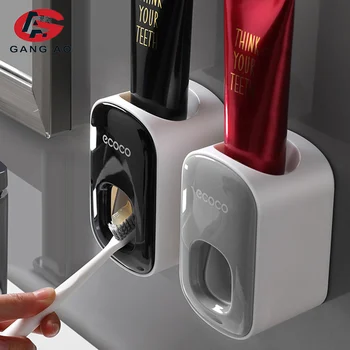 

Wall Mount Automatic Toothpaste Dispenser Bathroom Accessories Set Toothpaste Squeezer Dispenser Bathroom Toothbrush Holder Tool