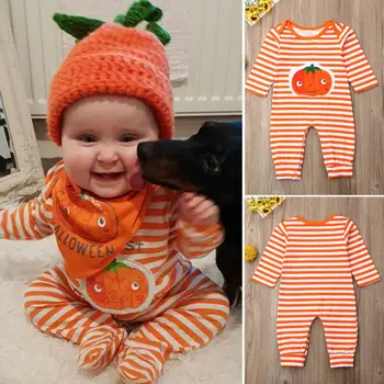 

Newborn Boys Girls 0-18M First Halloween Long Sleeve Romper Jumpsuit Clothes
