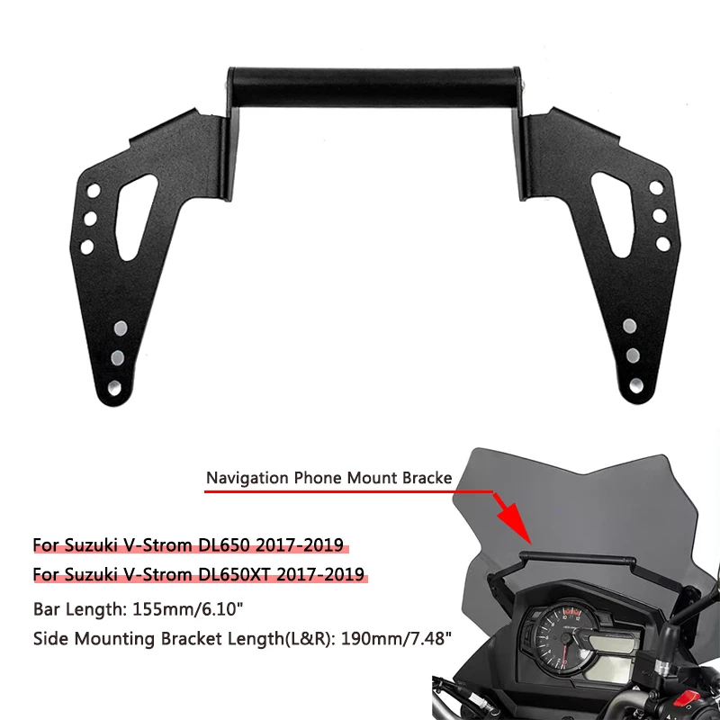 For Suzuki Vstrom DL 650 2017 2018 2019 Accessories Motorcycle Navigation Phone Mount Bracket DL650 XT V Strom 650 (11) - 副本