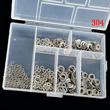 

500PCS/Box M1.6 M2 M2.5 M3 M4 M5 304 Stainless Steel Shells Pad Spring Lock Washer Shaft Ring Block Shaft Circlip Gasket Washers