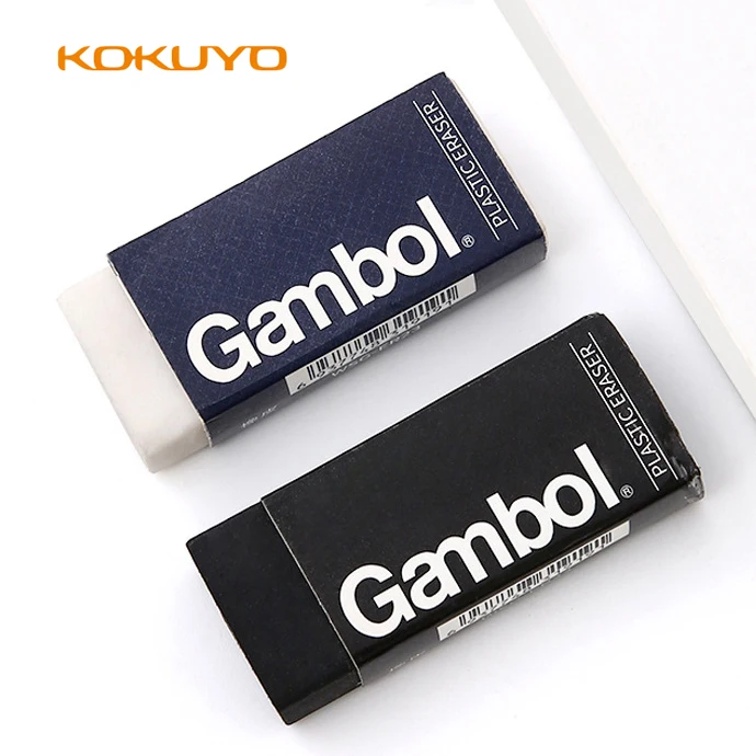 1pc Japanese Stationery KOKUYO Gambol Plastic Eraser WSGER23 Black