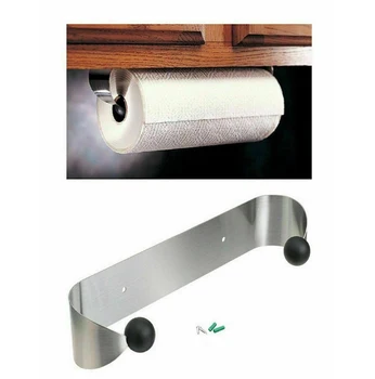 

Paper Towel Holder Stainless Steel Cabinet Kitchen Bathroom Wall Mount Hanger Storage Rack