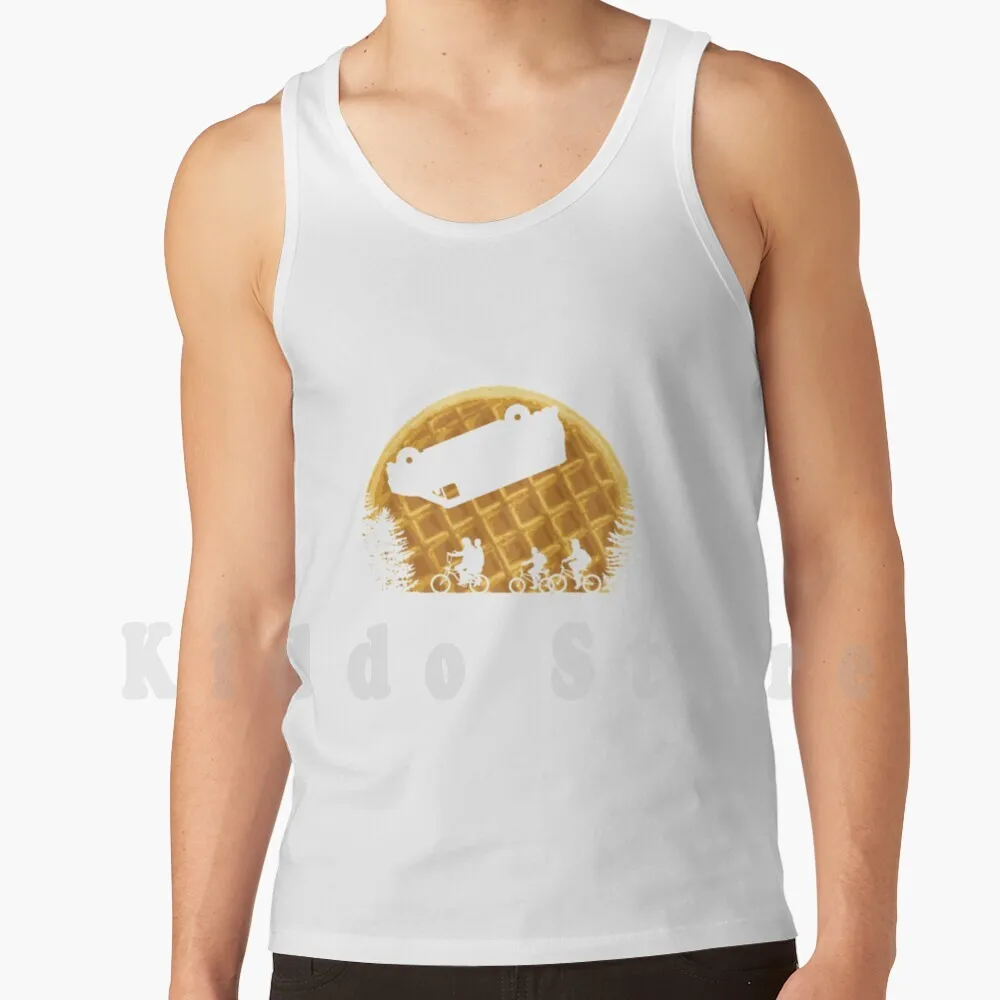 thumbnail image 1 of Camiseta sin mangas Stranger Moon Chaleco 100 % algodón Años 80 Moon Waffles Netflix Hawkins Upside Down Eleven Demogorgon Things Años 80, 1 of 5