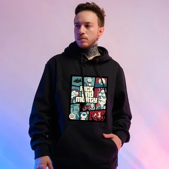 

Men Rick and Morty Print Hoodie Harajuku Female Cartoon Hooded Sweatshirt Male Funny Creative Anime Streetwear Pullover Tops