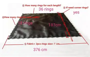 

269*180cm Customized Good elasticity trampoline cloth Jump bed fabric bounding table mat