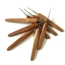 Плетение защелки крюк дредлок вязание крючком шьем парик шпилька для волос для мини-косички инструменты бамбук+ металл