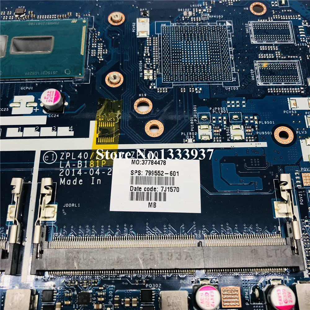 Для hp probook 450 G2 450-G2 Материнская плата ноутбука i5-5200U ZPL40 ZPL50 ZPL70 LA-B181P 799552-601 799552-001 799552-501 Материнская плата