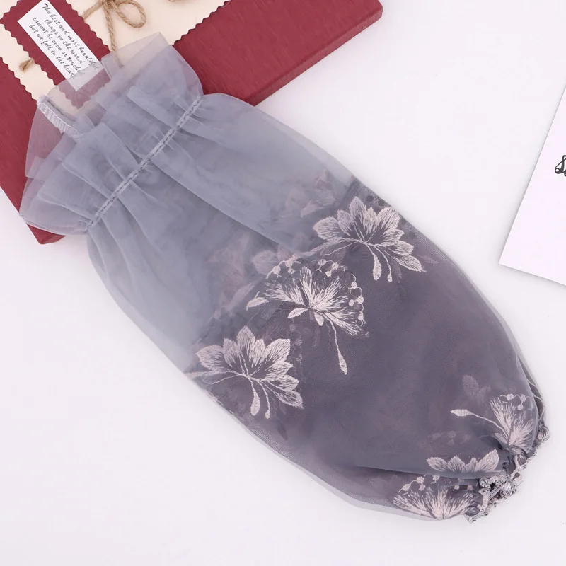 Длинный корейский стиль, кружево, домашняя, не обрастающая, бутик, нарукавник, женская, не грязная, хлопковая ткань, осень и зима, офисная, двойная