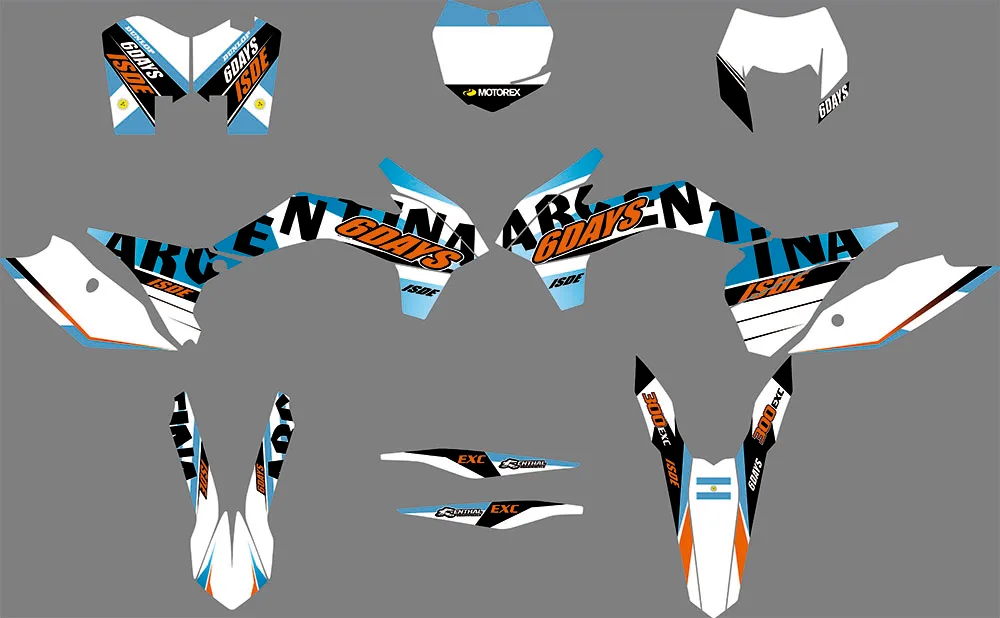 

Motorcycle Graphic Motocross Custom Decal Sticker Kits for KTM EXC EXCF XCW 2014 2015 2016