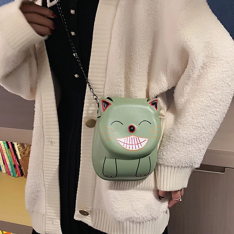

Crossbody Ms. Chain Mini Shoulder Bag Buckle Cat Messenger Bag Lady Handbag and Wallet Evening Clutch