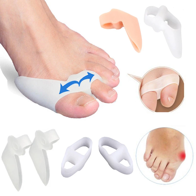 Big Toe Straightener Thumb Valgus Protector Silicone Gel Foot Fingers Toe Separator Bunion Adjuster Feet Pads Relief Foot Pain 6