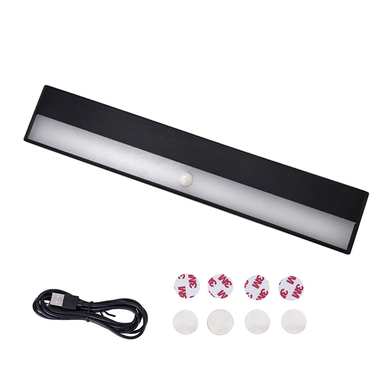  Long Strip Motion Sensor Night light Recharge Dimmable Touch Switch Wall lamp For Bedroom Hallway C - 4000172960286