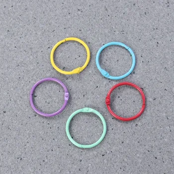 

50pcs Book Rings Functional Loose Leaf Metal Reusable Durable Book Binder Book Rings for File Office Book
