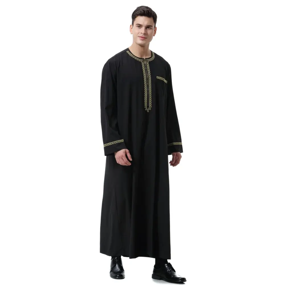 Muslim men clothing Jubba Thobe Islamic Men's Sets Abaya Jilbab Moslem Shirt Robes Eid Mubarak Worship Middle Ramadan