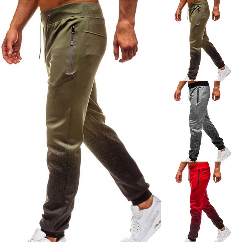 WENYUJH 2019 Autumn Men Sportswear Pants Casual Men Fitness Workout Pocket Pants Skinny Sweatpants Drawstring Trousers Long Pant