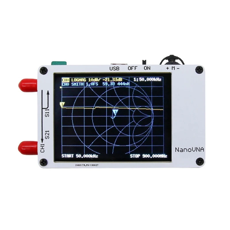 NanoVNA Векторный анализатор цепей антенный анализатор 50 K-900 MHz цифровой ЖК-дисплей ВЧ ОВЧ UHF стоящий развевая измеряя usb-мощность