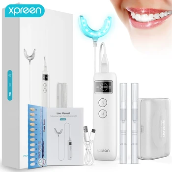 

Teeth Whitening Kit Electric LED Cold Light Dental Whitener with Teeth Tray,Teeth Whitening Gel,Retainer Case US Warehouse