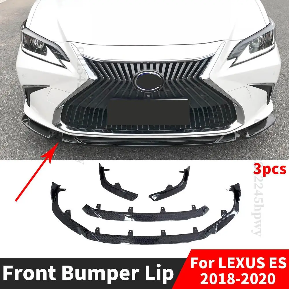 

Front Bumper Lip Chin Protector Guard Decoration Tuning Accessories Splitter Trim Styling Facelift For Lexus ES 2018 2019 2020