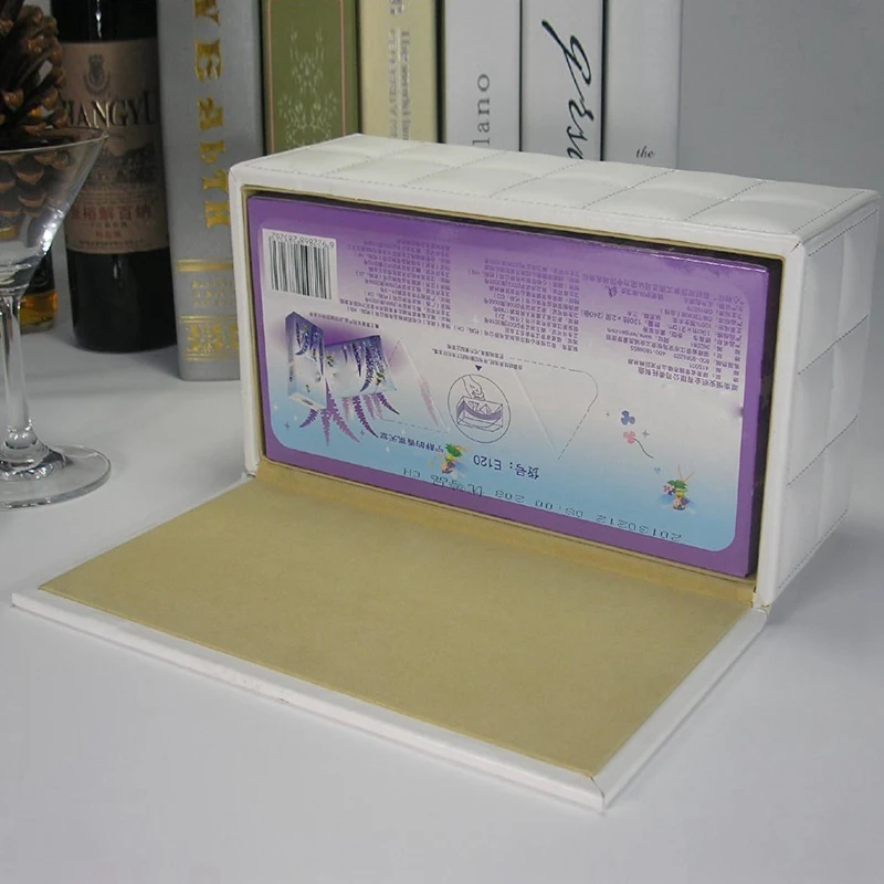 Из искусственной кожи косметичка коробка платок, 25x14x9,5 см(бежевый